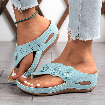 🔥Best Seller-Last Day Sale 60% OFF🔥Women's orthopedic flip-flops, suitable for all seasons, comfortable and breathable.