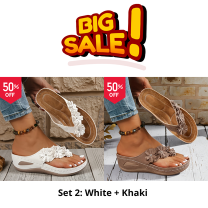 🔥Best Seller-Last Day Sale 60% OFF🔥Women's orthopedic flip-flops, suitable for all seasons, comfortable and breathable.