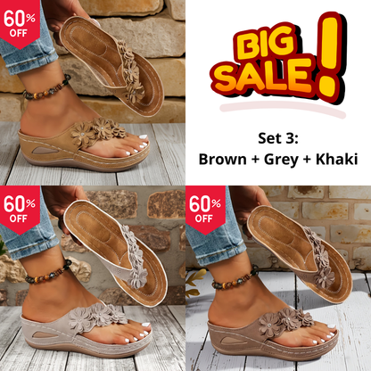🔥Best Seller-Last Day Sale 60% OFF🔥Women's orthopedic flip-flops, suitable for all seasons, comfortable and breathable.
