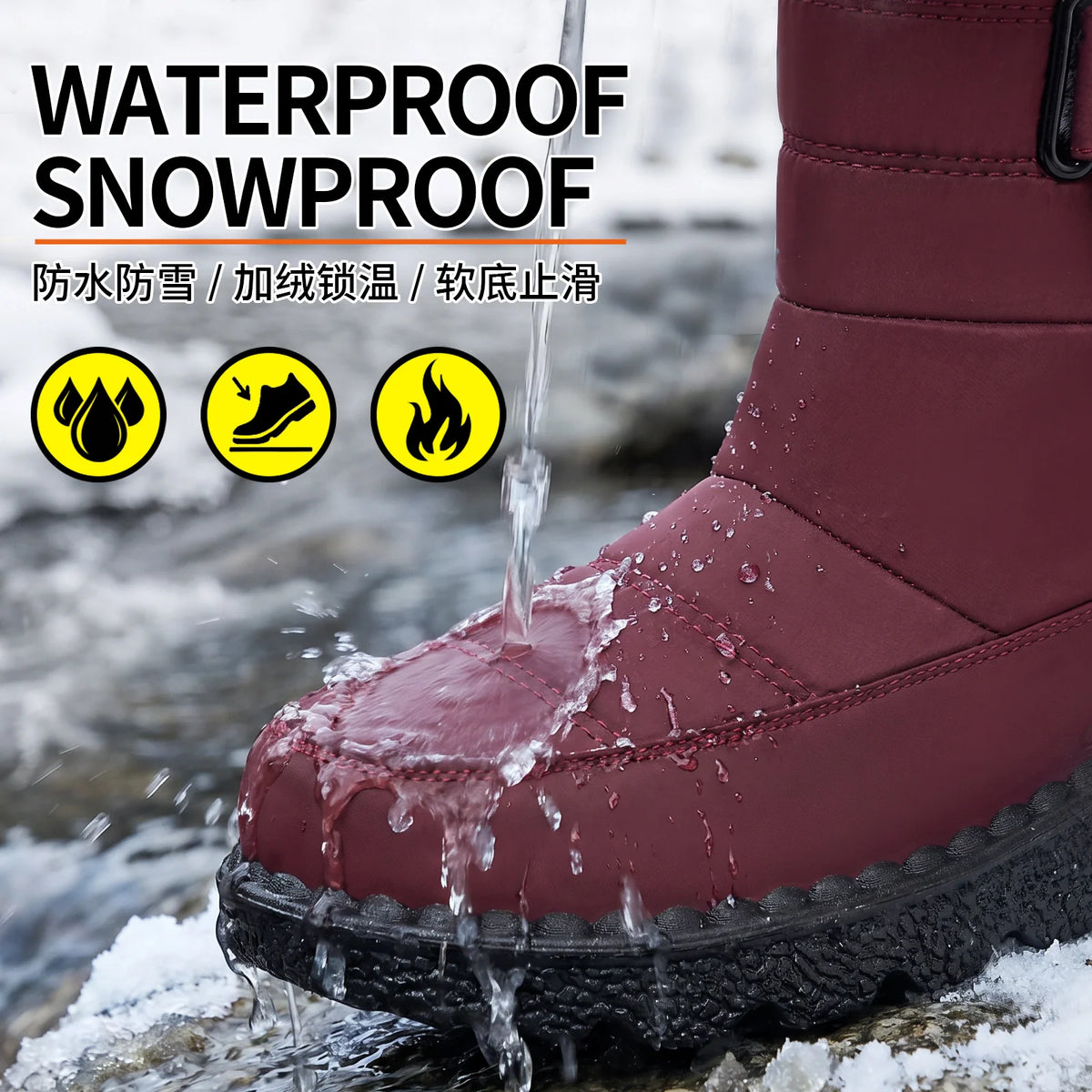 🔥Last Day Sale 🔥Women’s Warm & Dry Waterproof Winter Boots