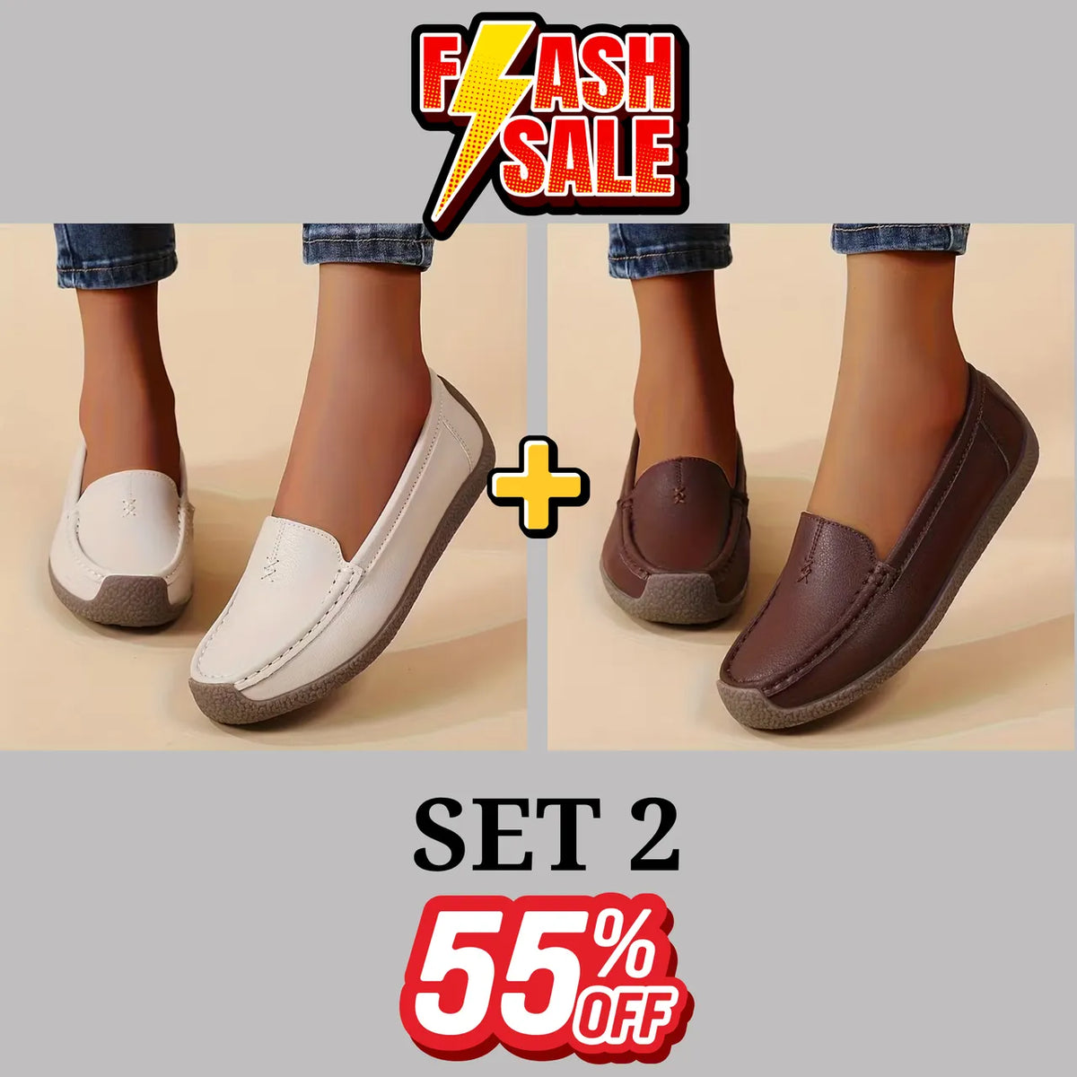 💥 Mega Sale - 50% OFF Best Sellers Today Only! Women’s Comfort Loafers – Supportive Footbed & All-Day Comfort
