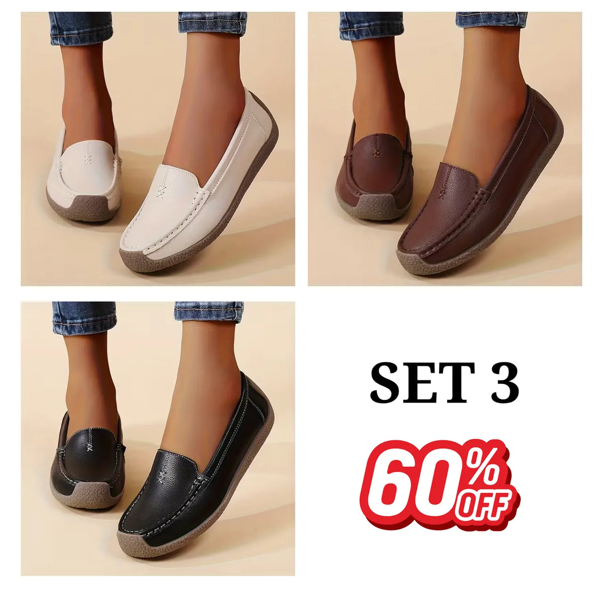 💥 Mega Sale - 50% OFF Best Sellers Today Only! Women’s Comfort Loafers – Supportive Footbed & All-Day Comfort