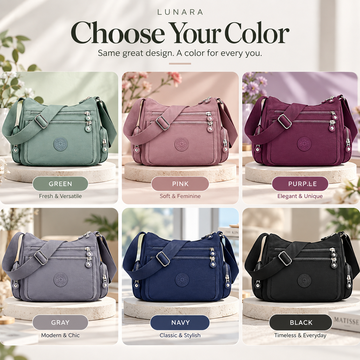 Lunara™ Multi-Pocket Crossbody Everything Has Its Place